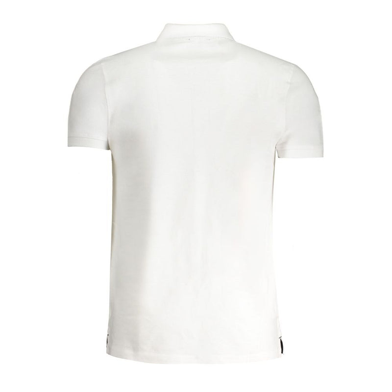 Cavalli Class wit katoenen poloshirt
