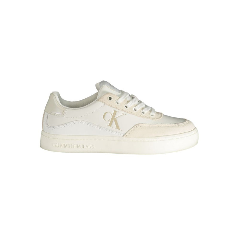 Calvin Klein White Polyester Sneaker for Women - Eco-Friendly Style
