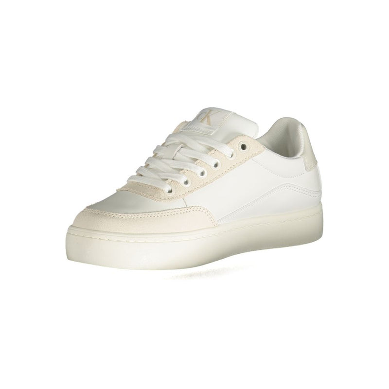 Calvin Klein White Polyester Sneaker for Women - Eco-Friendly Style