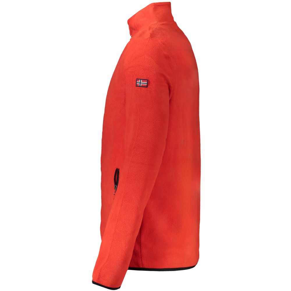 Pull en polyester rouge pour homme, Norvège 1963