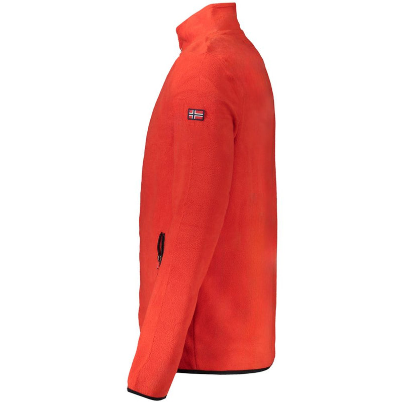 Noorwegen 1963 Rode Polyester Heren Trui