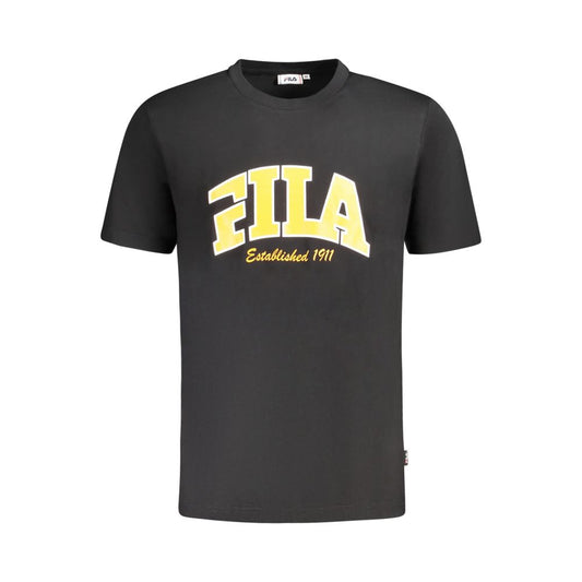 T-shirt homme en coton noir Fila