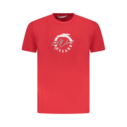 Trussardi T-shirt voor heren in rood katoen