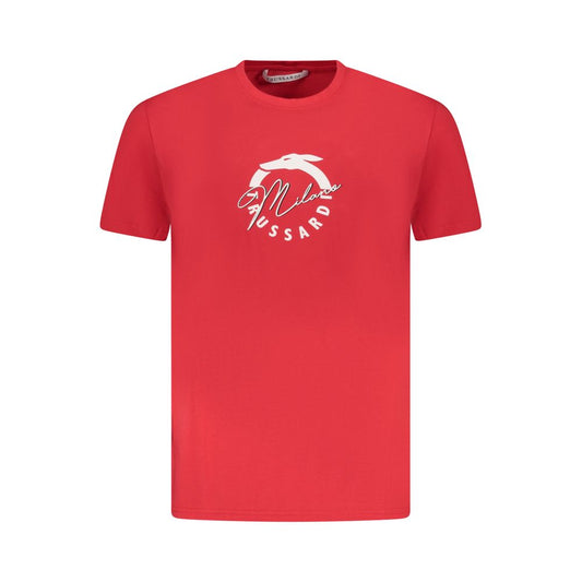 Trussardi T-shirt voor heren in rood katoen