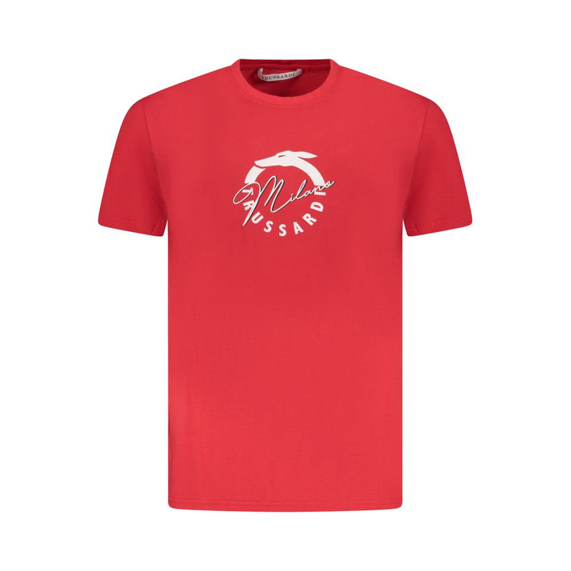 T-shirt homme en coton rouge de Trussardi