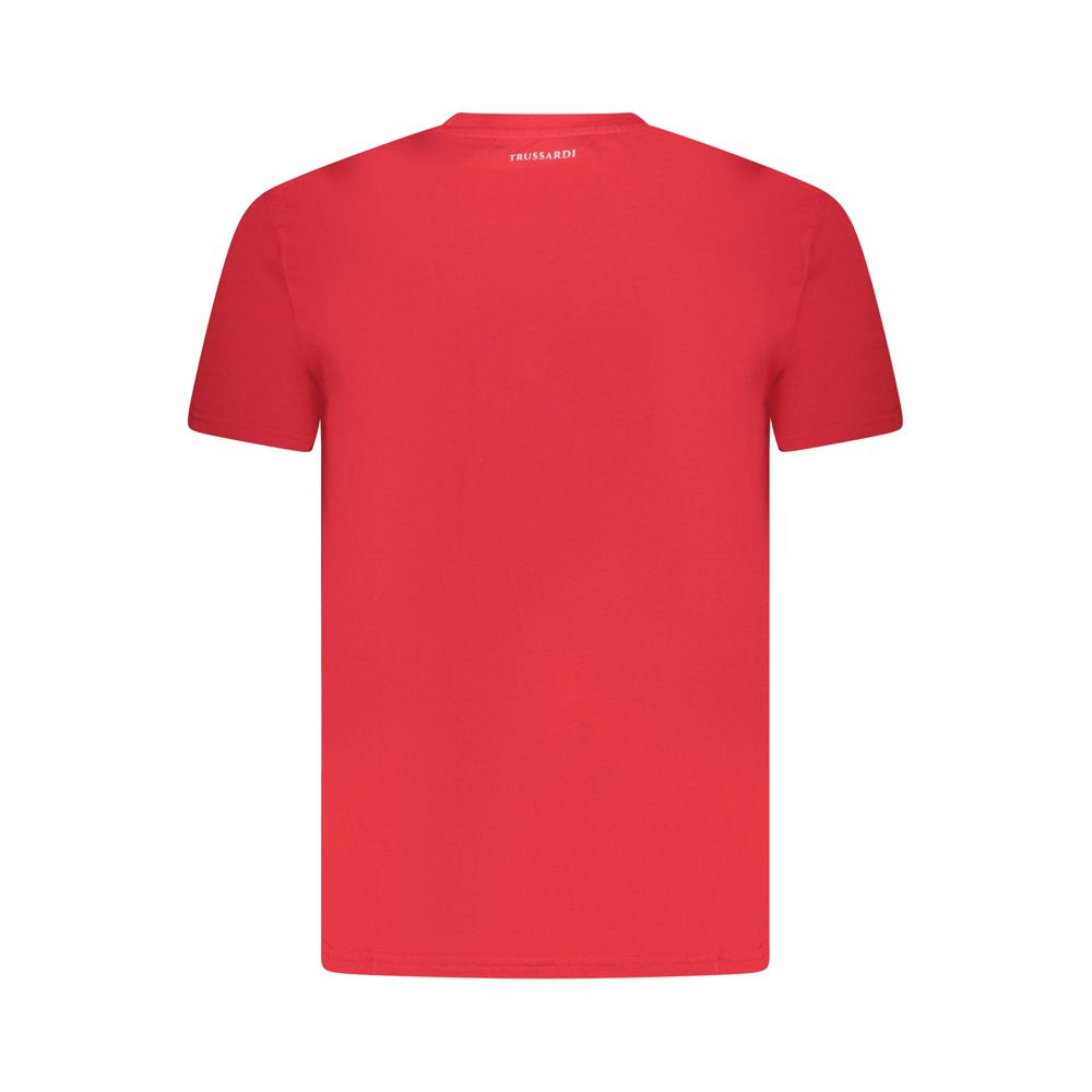 Trussardi T-shirt voor heren in rood katoen