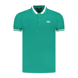Polo homme en coton vert Cavalli Class