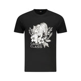T-shirt homme en coton noir Cavalli Class