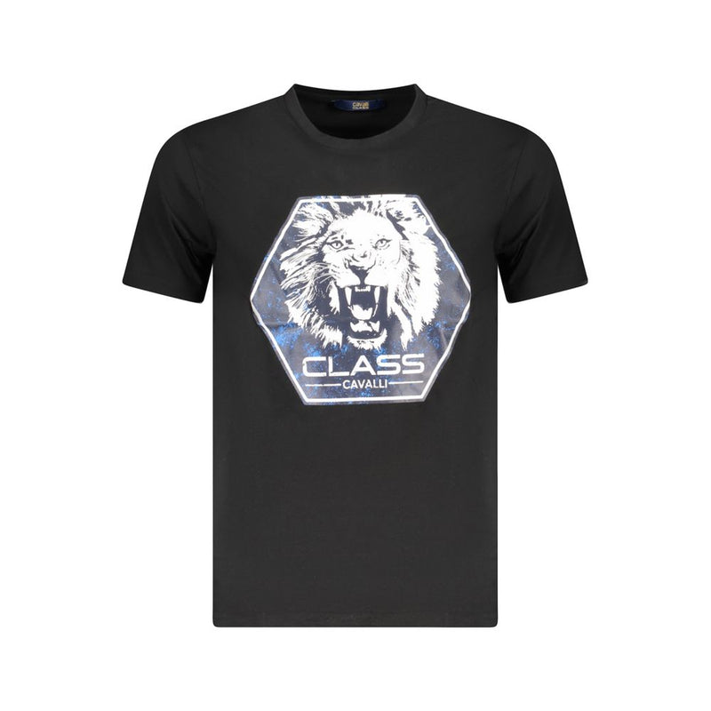 Cavalli Class Zwart Katoenen Heren T-Shirt