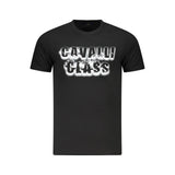 T-shirt homme en coton noir Cavalli Class