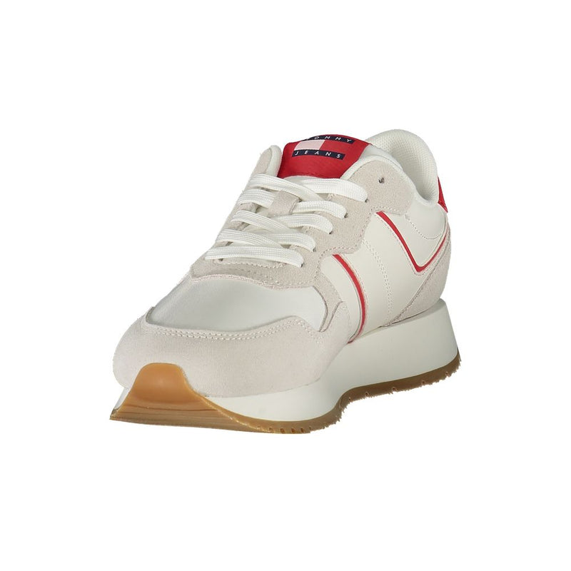 Tommy Hilfiger Red Leather Women Sneaker - Stylish Sports Luxe