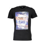 T-shirt homme en coton noir Cavalli Class