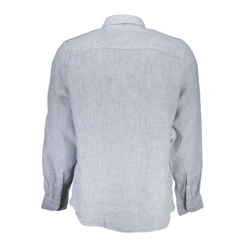North Sails Blue Linen Men Shirt - Nautical Style