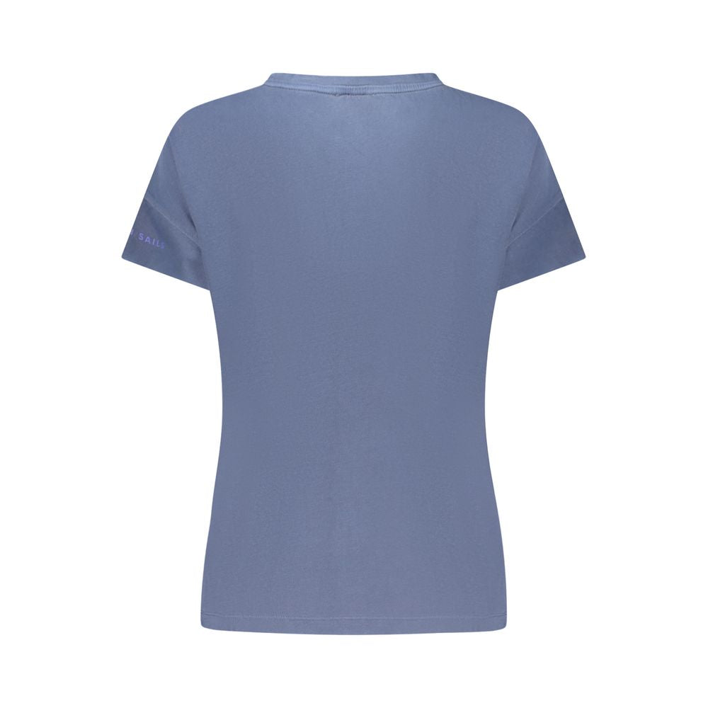 North Sails Blue Cotton Women T-Shirt - Effortless Style