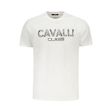 T-shirt homme en coton blanc Cavalli Class