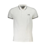 Polo homme en coton blanc Cavalli Class