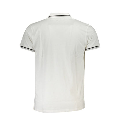 Cavalli Class wit katoenen heren polo shirt