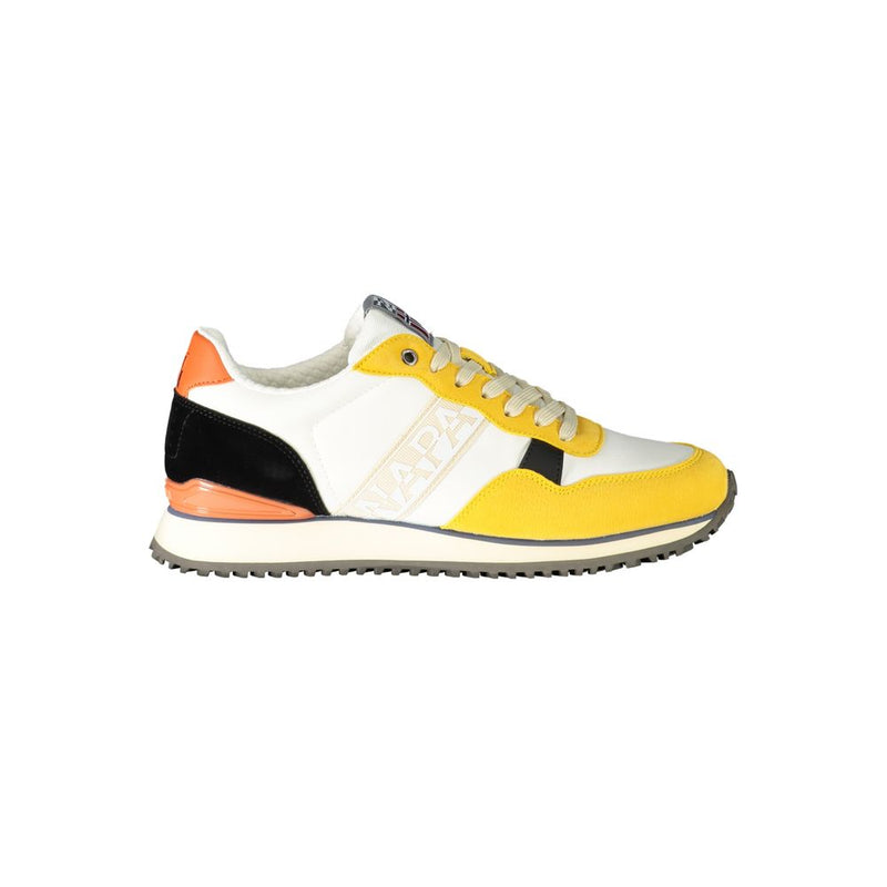Napapijri Yellow Polyester Sneaker - Stylish Athletic Footwear