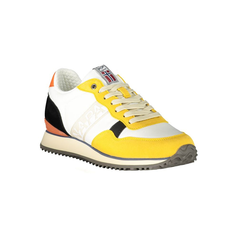 Napapijri Yellow Polyester Sneaker - Stylish Athletic Footwear