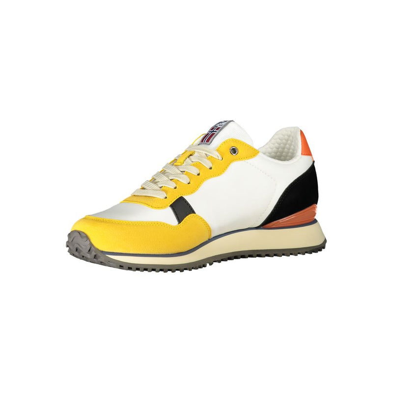 Napapijri Yellow Polyester Sneaker - Stylish Athletic Footwear