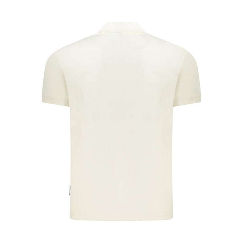 Napapijri White Cotton Men Polo Shirt