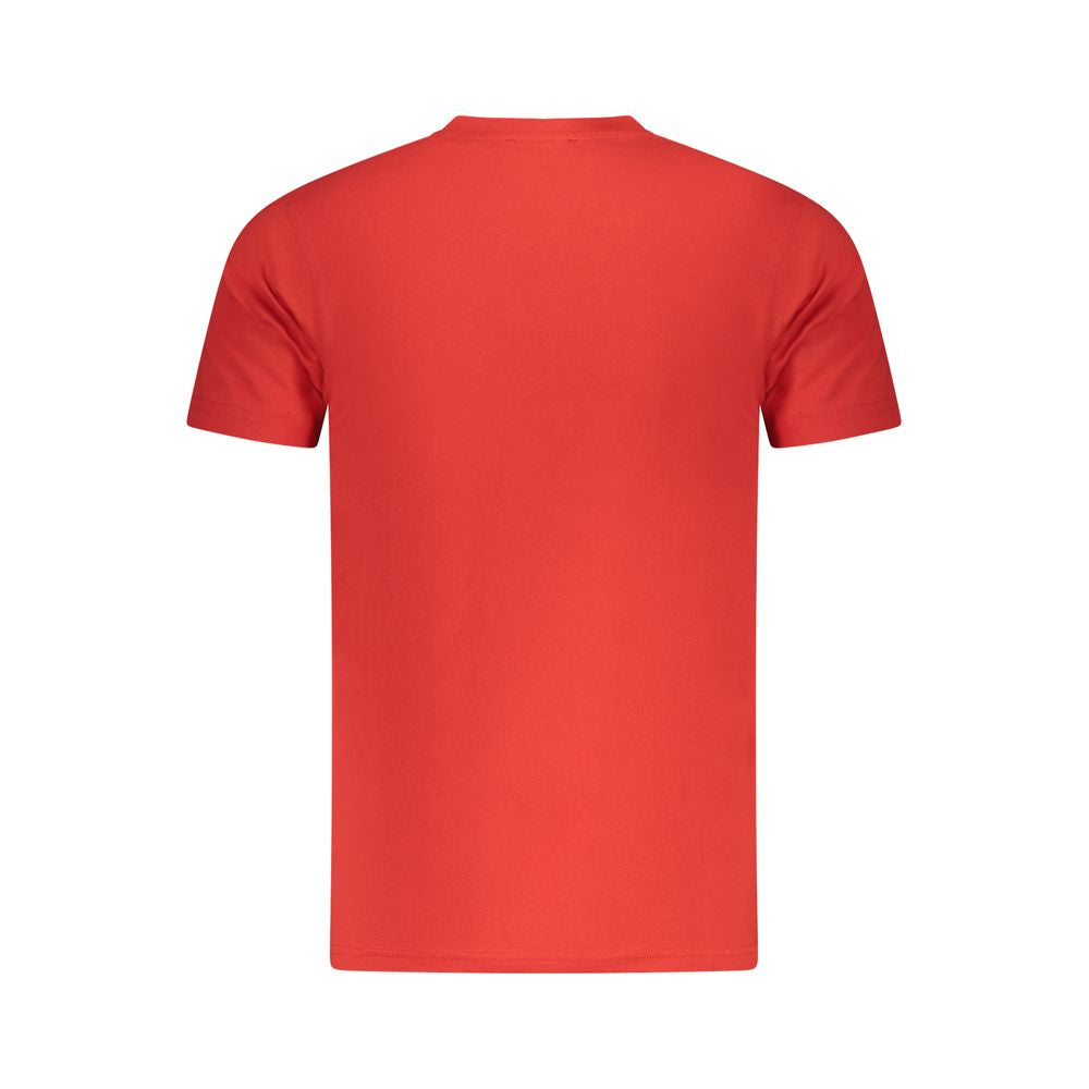 T-shirt homme en coton rouge Cavalli Class