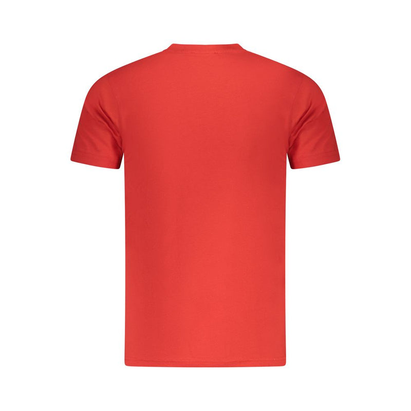 T-shirt homme en coton rouge Cavalli Class