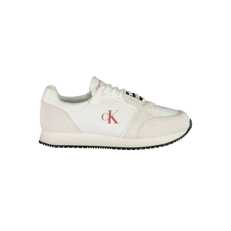 Calvin Klein White Leather Men Sneaker - Urban Style and Comfort