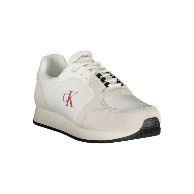 Calvin Klein White Leather Men Sneaker - Urban Style and Comfort
