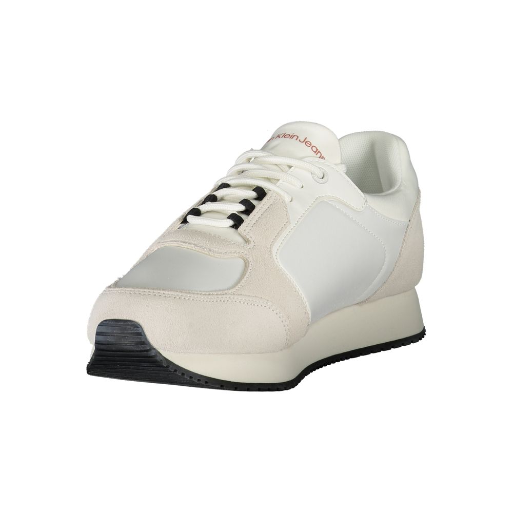 Calvin Klein White Leather Men Sneaker - Urban Style and Comfort