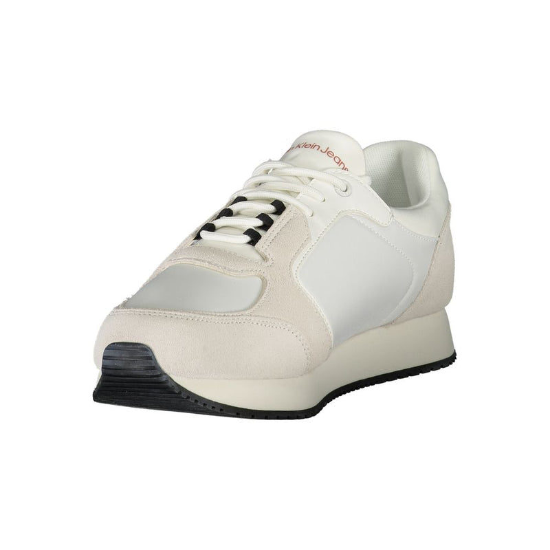Calvin Klein White Leather Men Sneaker - Urban Style and Comfort