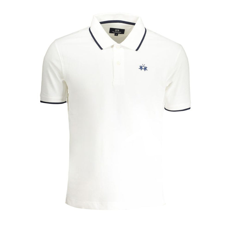 La Martina wit katoenen heren polo shirt