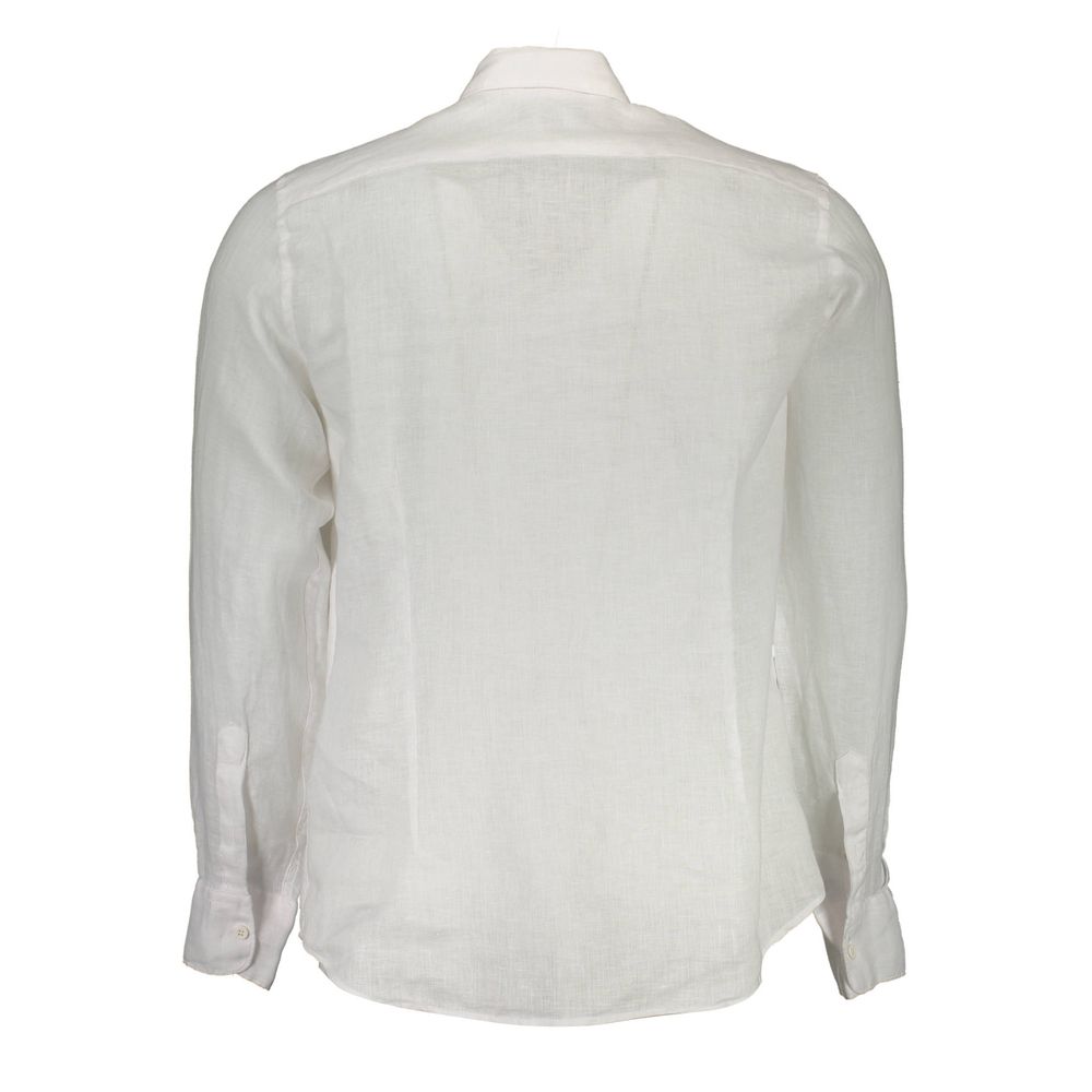 Chemise homme en lin blanc La Martina