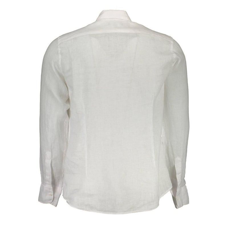 Chemise homme en lin blanc La Martina