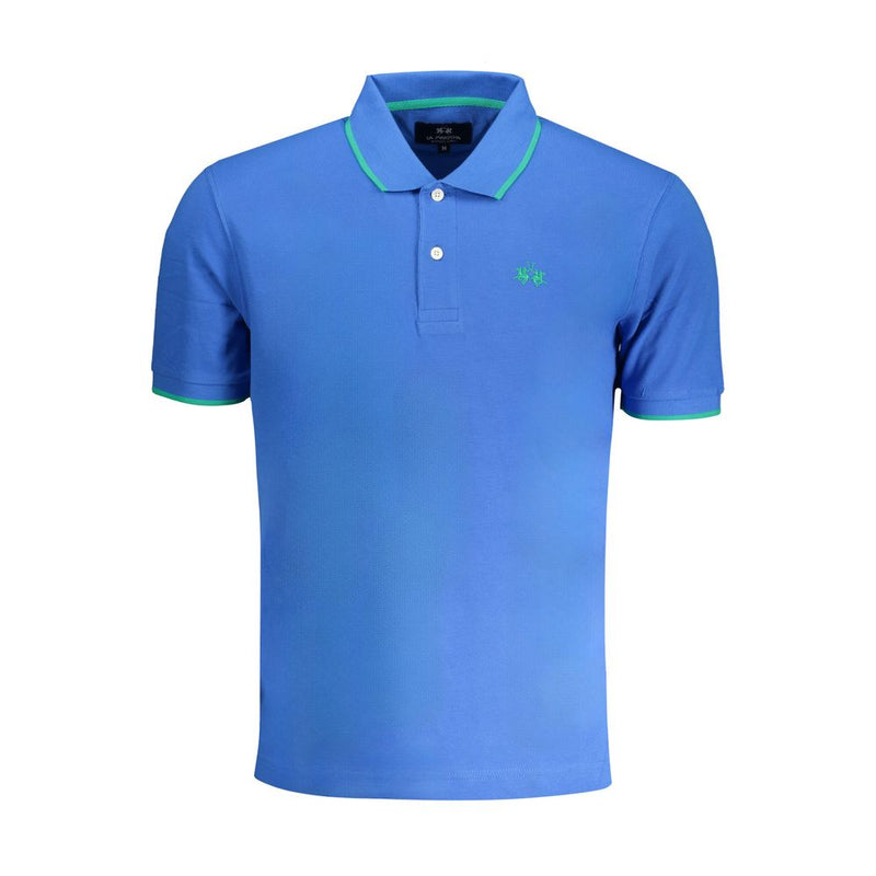 La Martina Blue Cotton Polo Shirt - Stylish & Comfortable