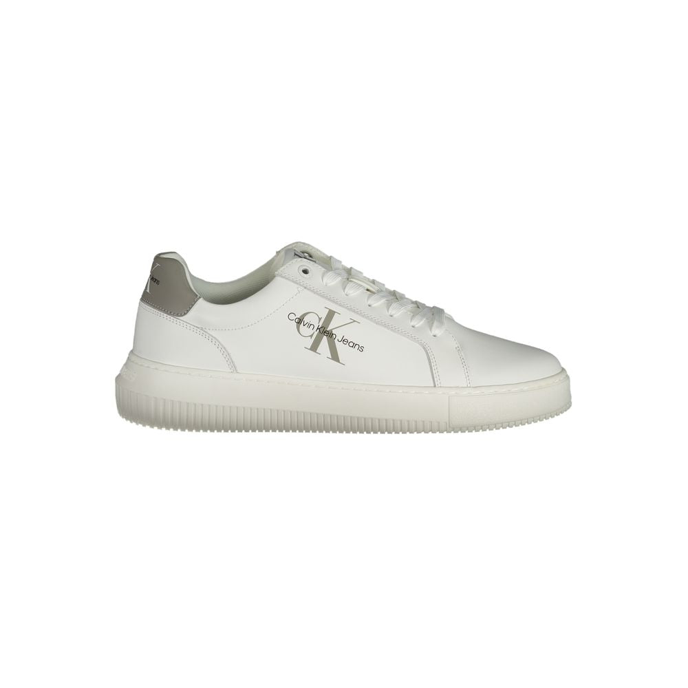 Calvin Klein White Leather Men Sneaker - Sustainable Style