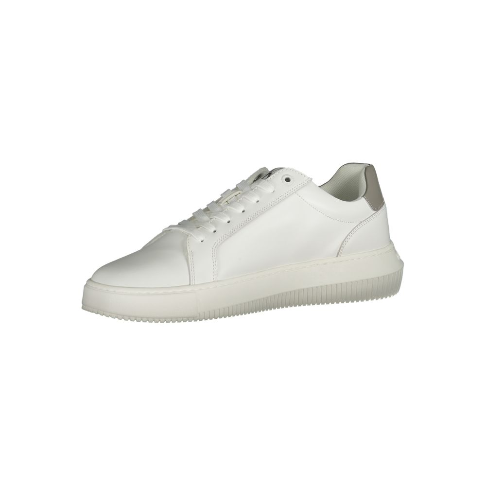 Calvin Klein White Leather Men Sneaker - Sustainable Style