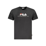 T-shirt unisexe en coton noir Fila