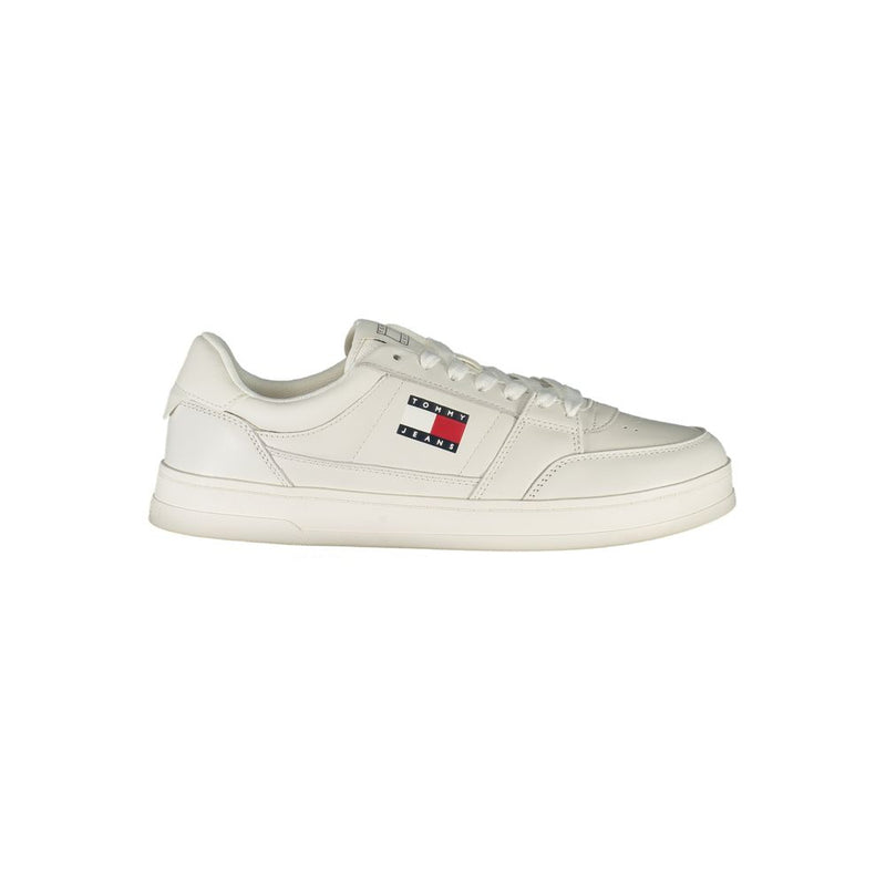 Tommy Hilfiger White Leather Men Sneaker - Élégance et Confort