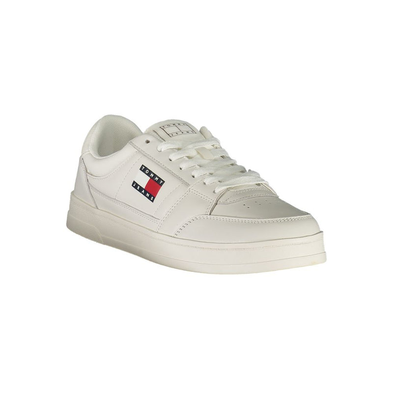 Tommy Hilfiger White Leather Men Sneaker - Élégance et Confort