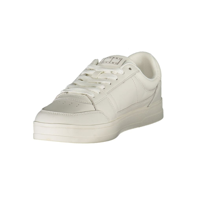 Tommy Hilfiger White Leather Men Sneaker - Élégance et Confort