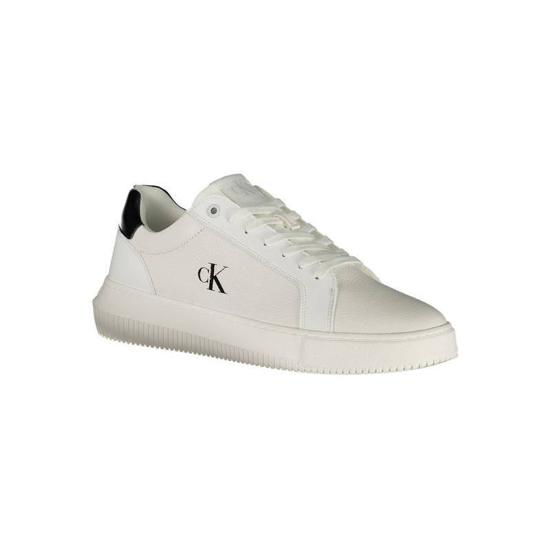 Calvin Klein White Leather Men Sneaker - Élégant et Confortable