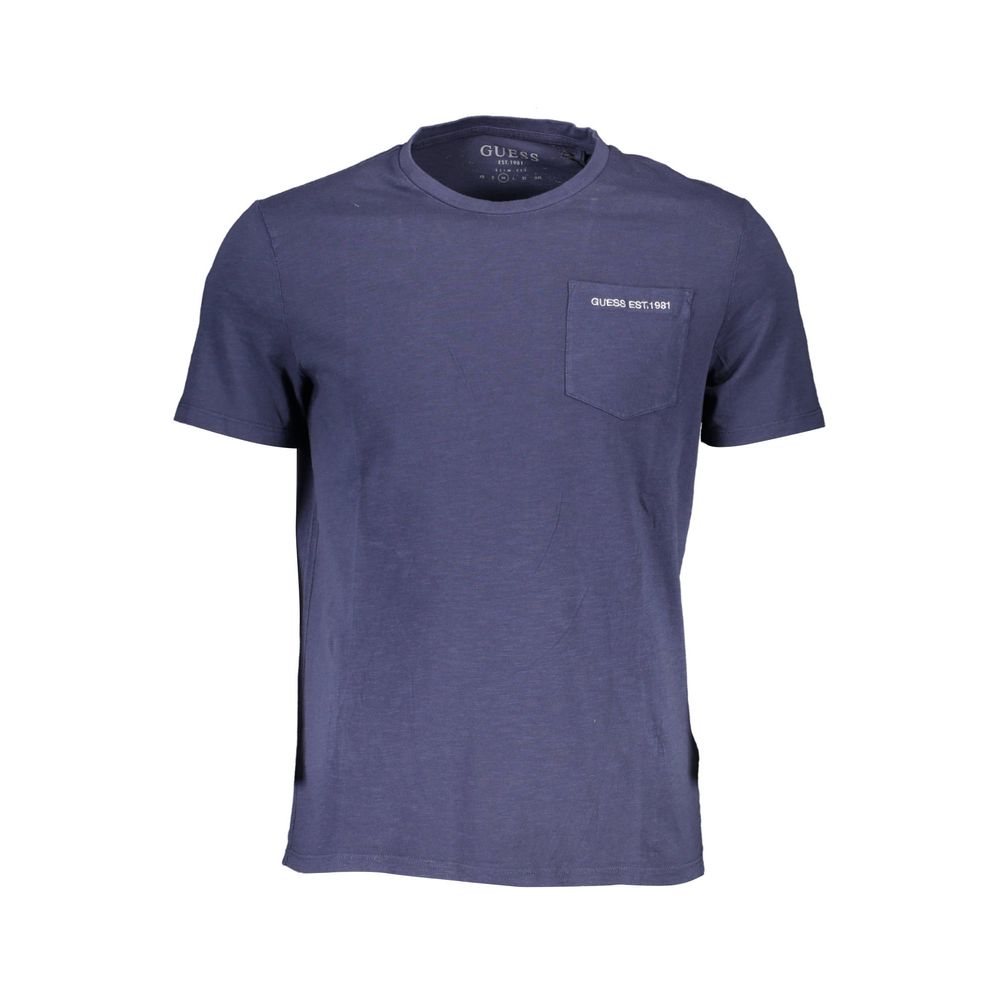 T-shirt homme en coton bleu Guess Jeans