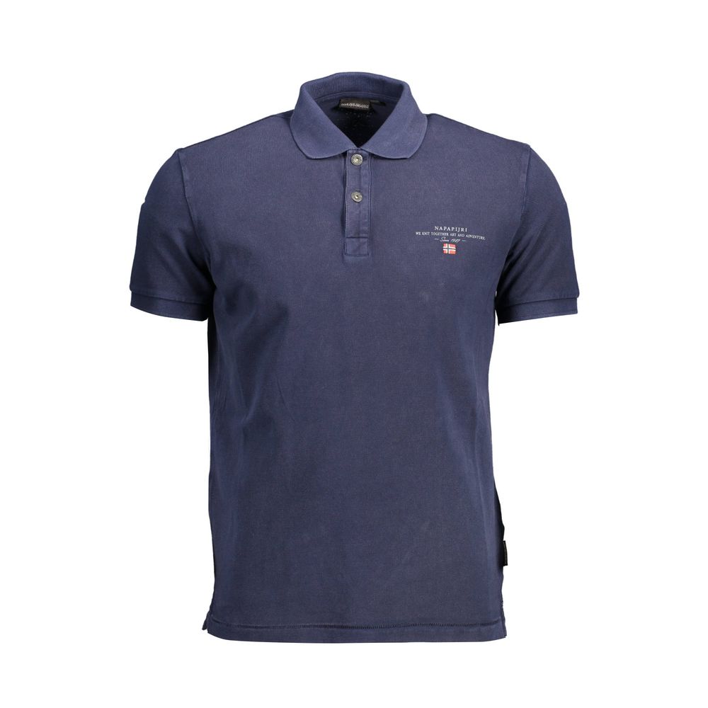 Polo homme en coton bleu Napapijri