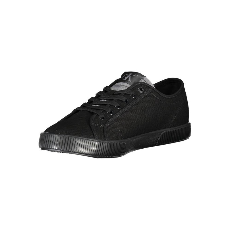 Calvin Klein Black Cotton Men Sneaker - Eco-Conscious Style