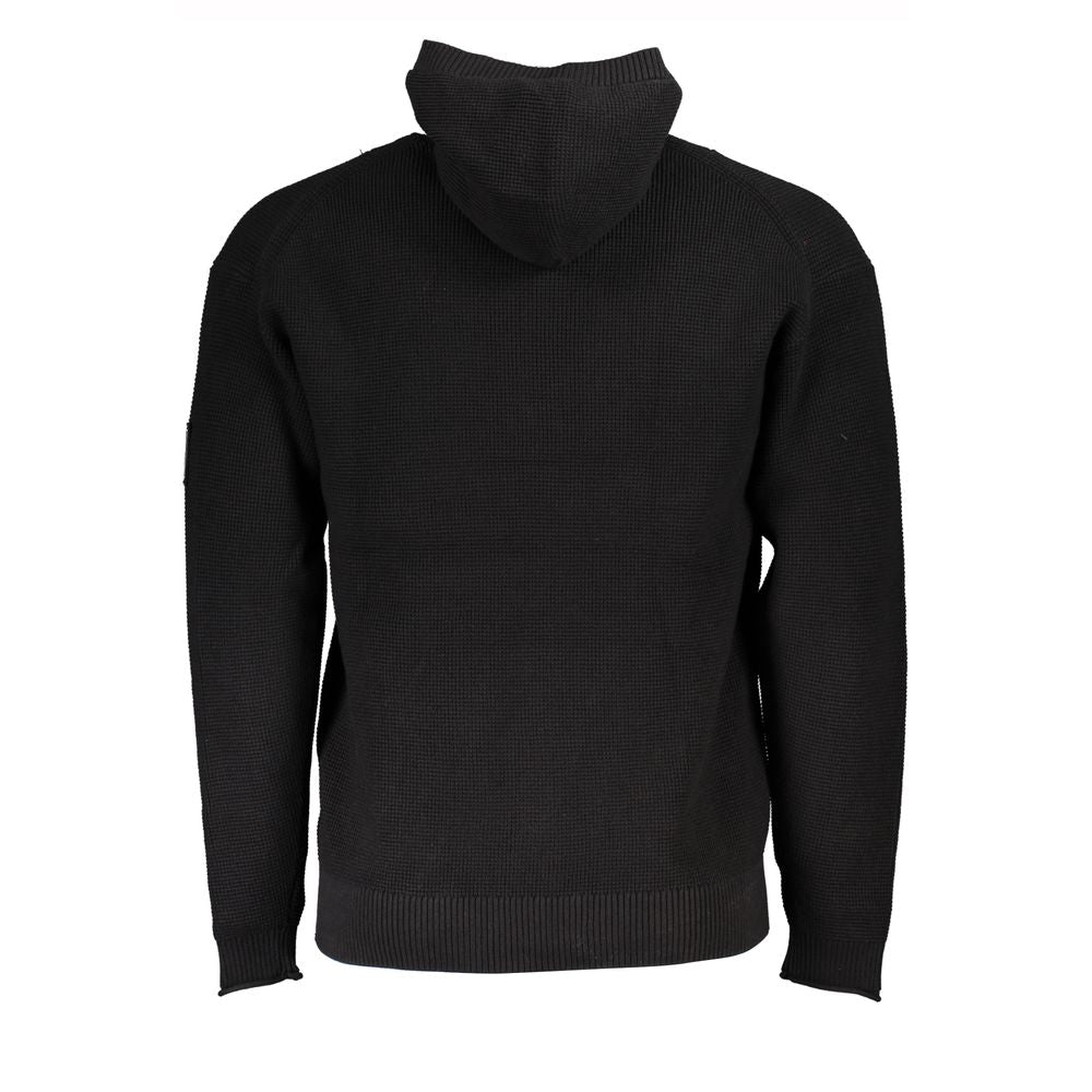 Pull à capuche en coton Calvin Klein, détail logo.