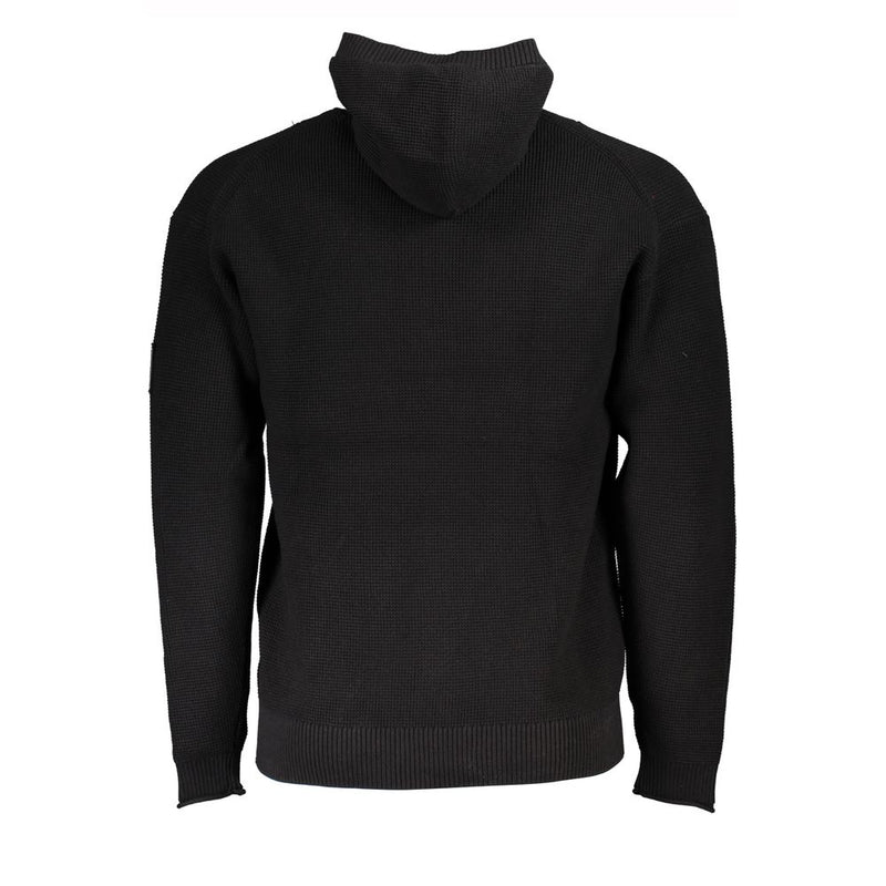 Pull à capuche en coton Calvin Klein, détail logo.