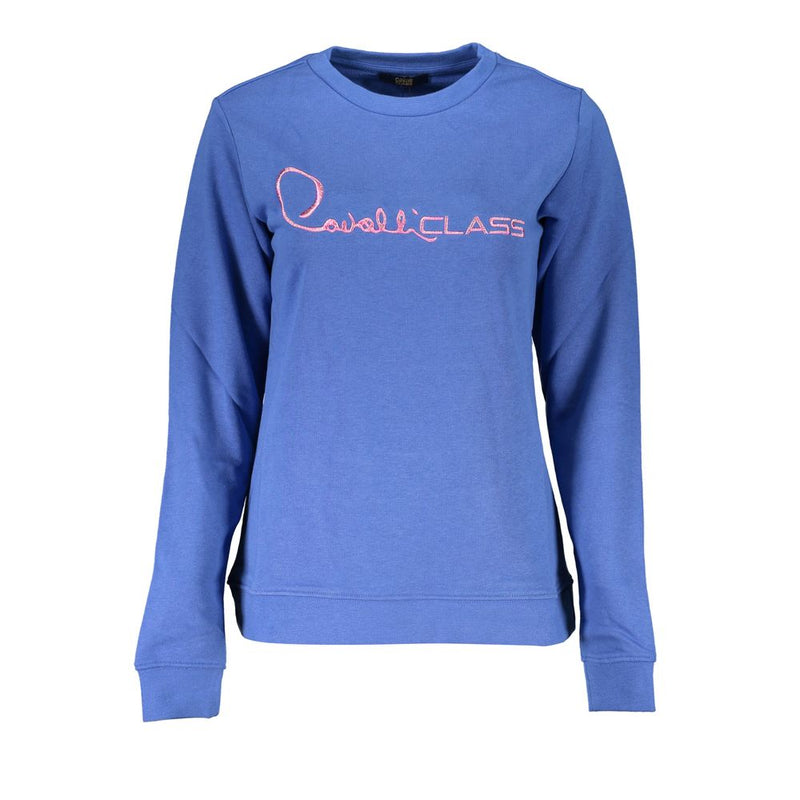 Cavalli Class Blue Cotton Women Sweater - Luxurious Comfort