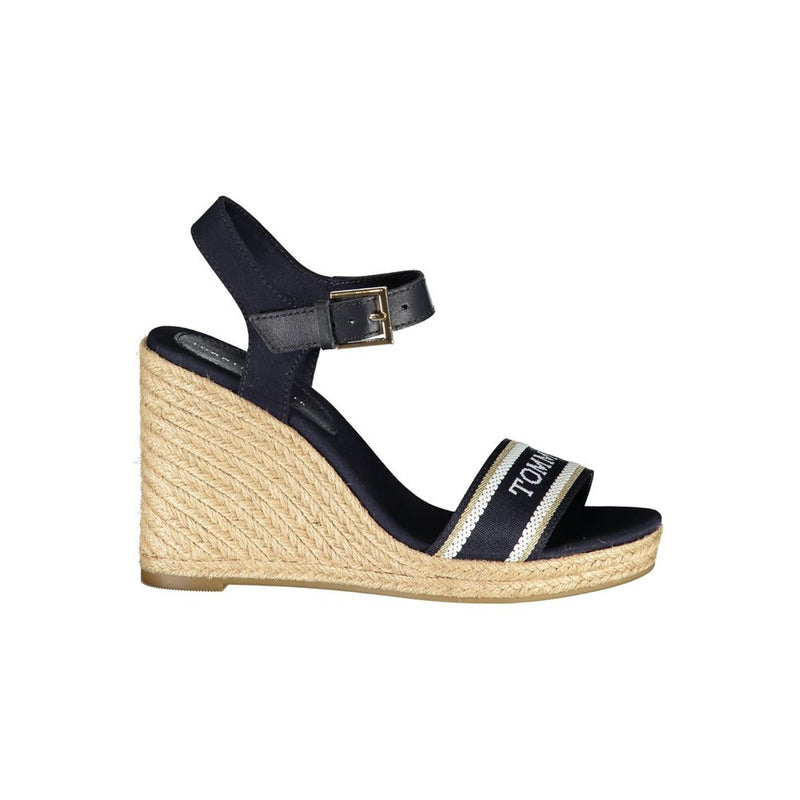 Tommy Hilfiger Sandales Wedge en Polyester Bleu - Élégance et Confort
