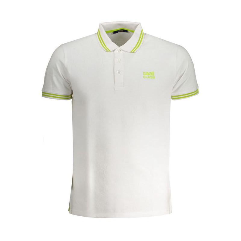 Polo en coton blanc Cavalli Class
